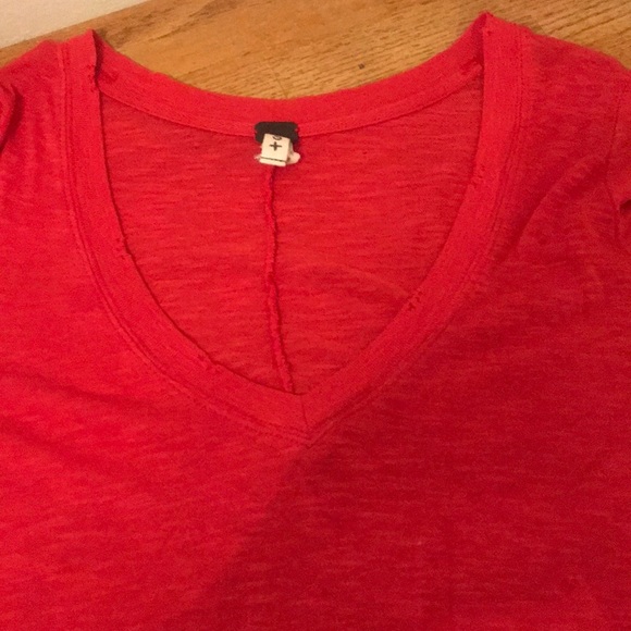 Free People We the Free Destructed Long Sleeve V-Neck Top Small - Picture 15 of 15